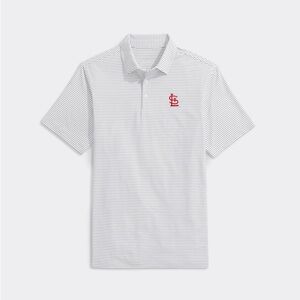 Men’s 2XL Vineyard Vines St. Louis Cardinals White Edgartown Polo